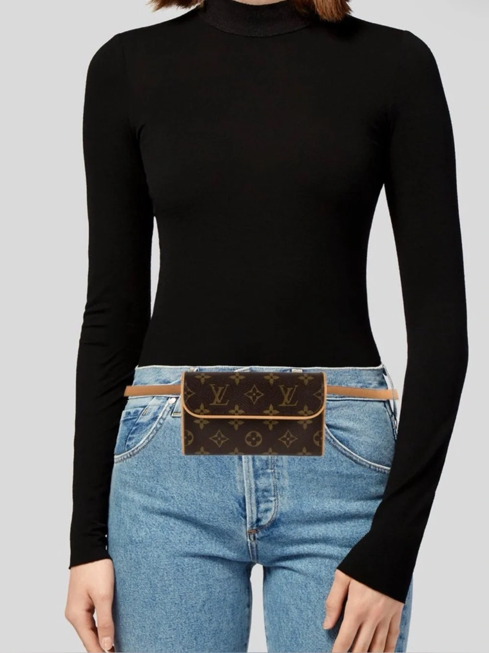 Louis Vuitton Monogram Canvas Waist Bag in Brown and Tan